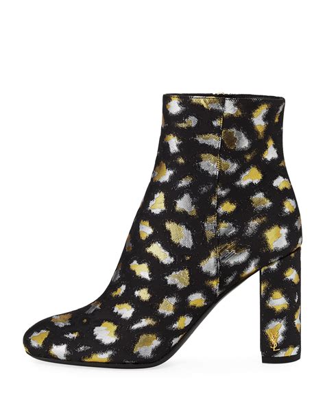 ysl leopard booties